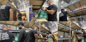 Oglethorpe University food pantry student committee packaging gift bags